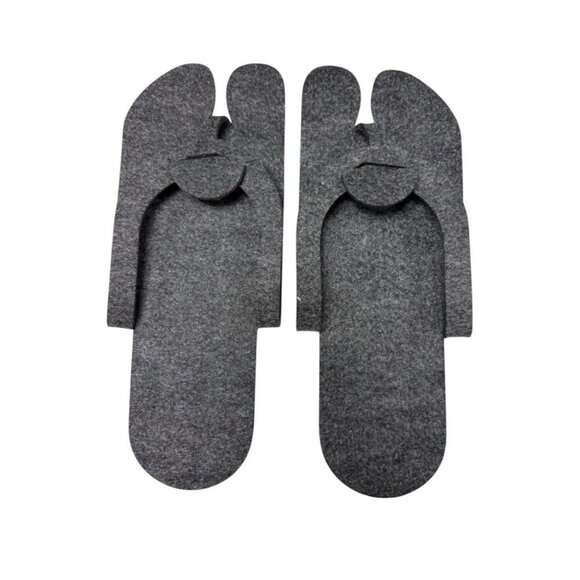 New Grey Felt Folding Spa Flip Flops by The Felt Store – Unisex M 8 / W 9.5-10 - Picture 1 of 11